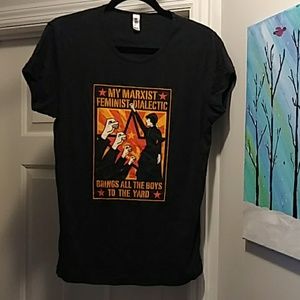 Black ladies short sleeved tee